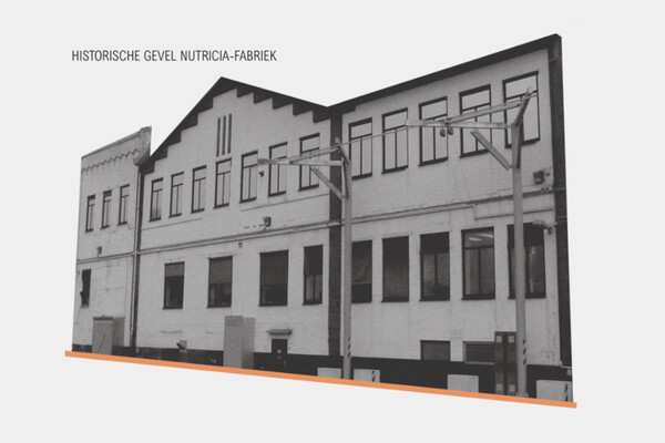 Historische gevel van de voormalig Nutricia fabriek