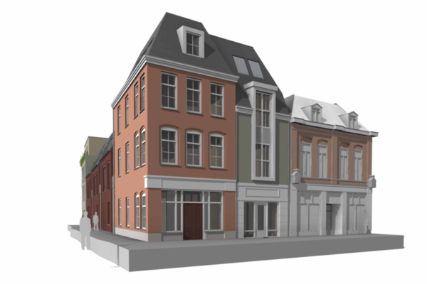 Artist impression, gevelbeeld nieuwbouw project SteRaKo Boxmeer (Opent de afbeelding vergroot weer)